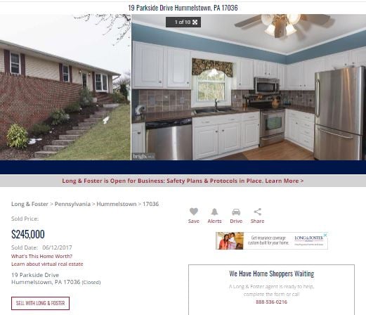 MLS listing page