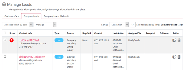 Manage Leads - Aug