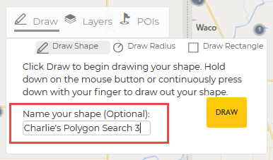 Naming a polygon