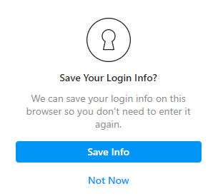 Save Instagram login info
